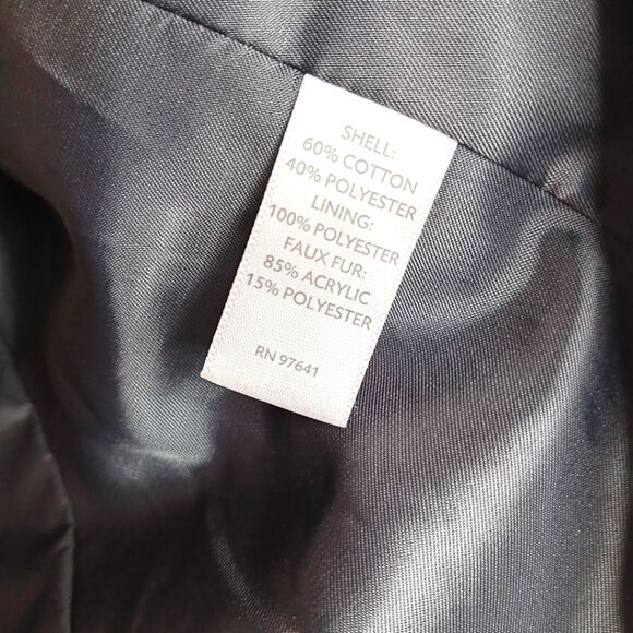 J. JILL Faux Fur Trim Charcoal Gray Vest Size Small - Picture 7 of 8